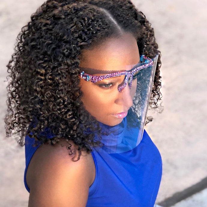  💎 AB Crystals, frame fits comfortably with your eyewear and keepS you protected.